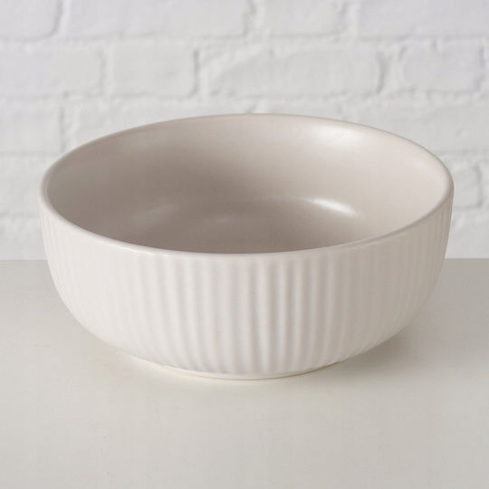 Boltze Salatschüssel Keramik Beige 18x18cm 2 Stück