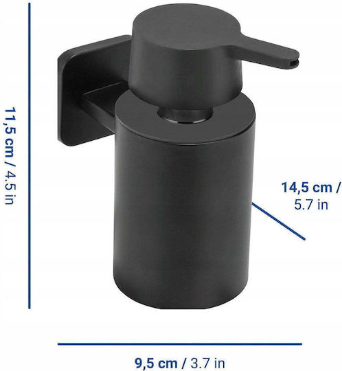Wenko Wenko Wandmontierter Spender aus Inox Schwarz 800ml