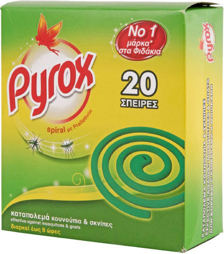 Pyrox Schlange für Mücken 20 Spulen 20cm