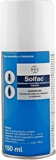 Envu Solfac Insecticide Spray for Cockroaches / Ants / Bed Bugs / Mosquitoes / Flies / Fleas 150ml