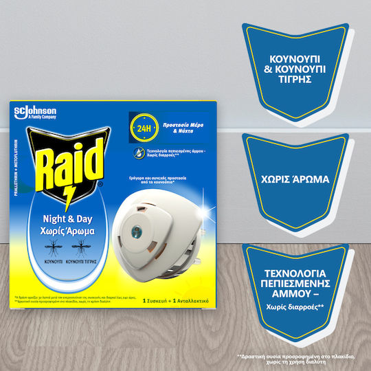 Raid Night & Day Dispozitiv pentru tablete pentru țânțari