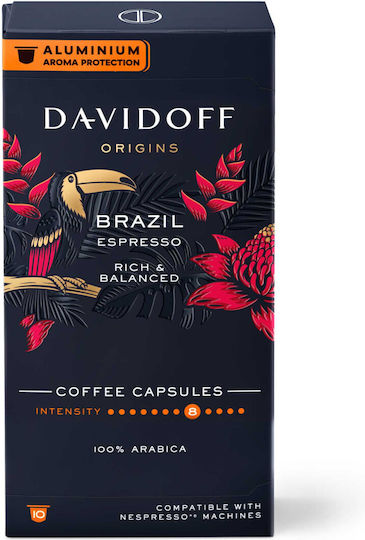 Davidoff Κάψουλες Espresso Συμβατές με Μηχανή Nespresso 10caps