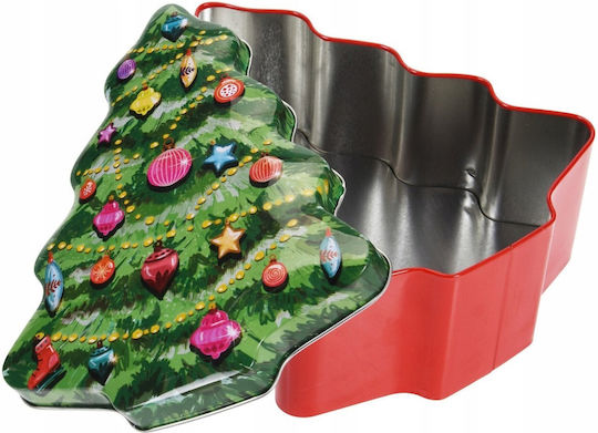 Excellent Houseware Weihnachtliches Metall-Container Mit Bäume 18x15cm Excellent Houseware Weihnachtliches Metall-Container Mit Bäume 18x15cm