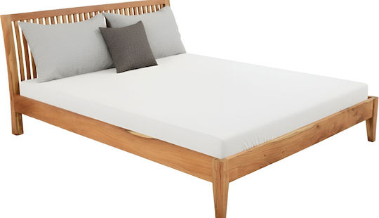 Runa Κρεβάτι Υπέρδιπλο για Στρώμα 160x200cm Γήινη