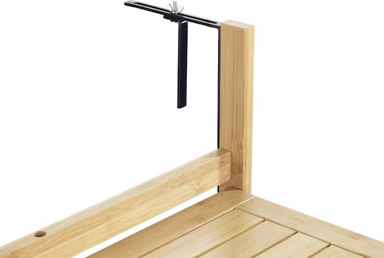 Masă Pentru Spații Exterioare Mici Din Bambus Pliabilă Maro 60.5x42cm