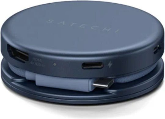 Satechi Hub cu 5 porturi cu conectare USB-A Albastru