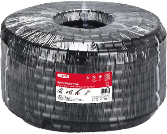 Unitek Spiral Kabelspiralschläuche 5m 22mm Durchmesser Schwarz Ot1102abk03-5m