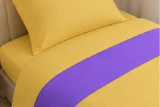 Hatzitex Duvet Cover Single 160x230 Colours Yellow-Purple
