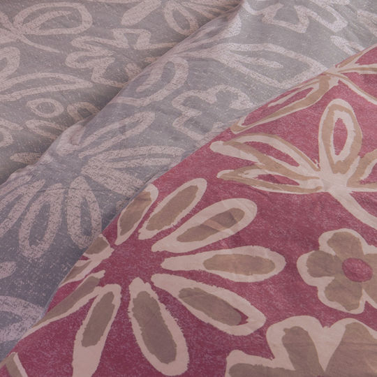 Nef-Nef Homeware Подредба Пликове за завивки 100% памук 240x230cm Упердипла с 2 Калъфки за възглавници Harmony Bordo