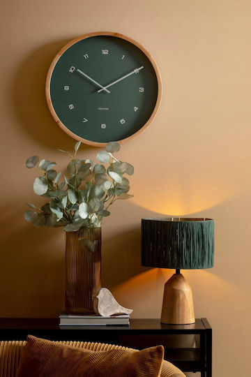 BigBuy Wooden Table Lamp for E27 Socket with Black Shade and Base