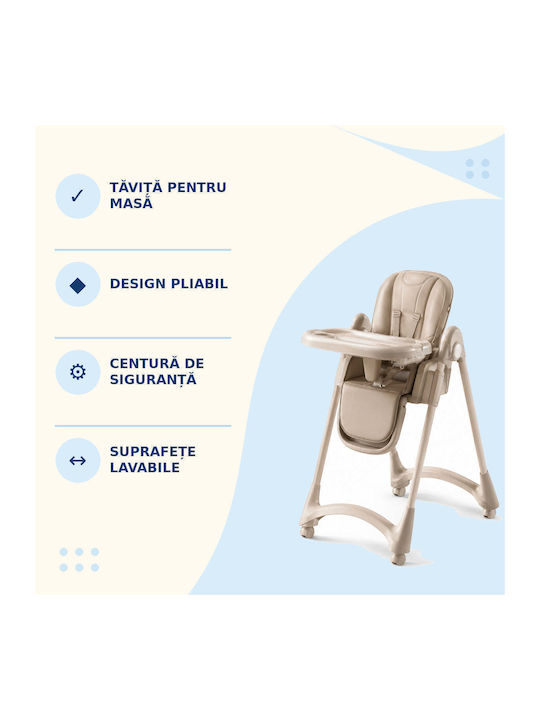 Klappbarer Baby Hochstuhl Beiges
