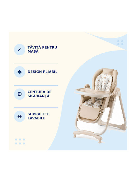 Klappbarer Baby Hochstuhl Beige