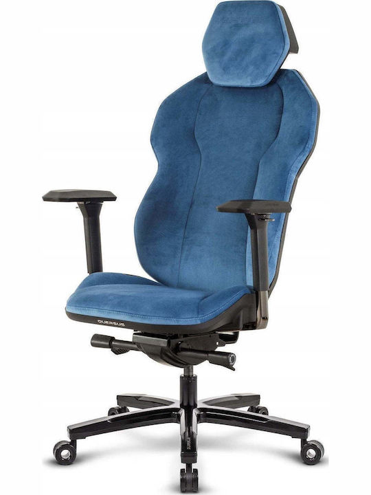 Quersus Fabric Gaming Chair with Adjustable Arms Blue