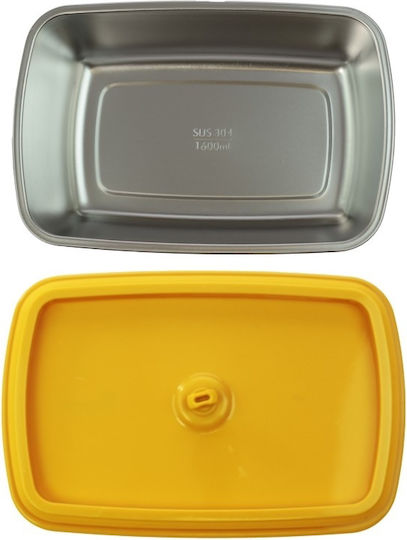 Viosarp Inox Lunch Box Yellow 1600ml