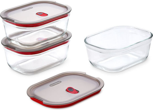 Black+Blum Set of Black Glass Lunch Boxes 3 Pieces
