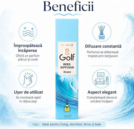 Σετ Diffuser Golf Reed Ocean με Άρωμα Ocean 110ml