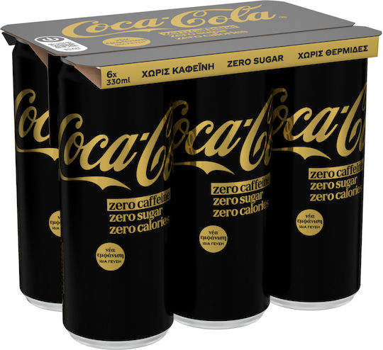Coca-Cola Cola με Ανθρακικό, Χωρίς Ζάχαρη 6x330ml