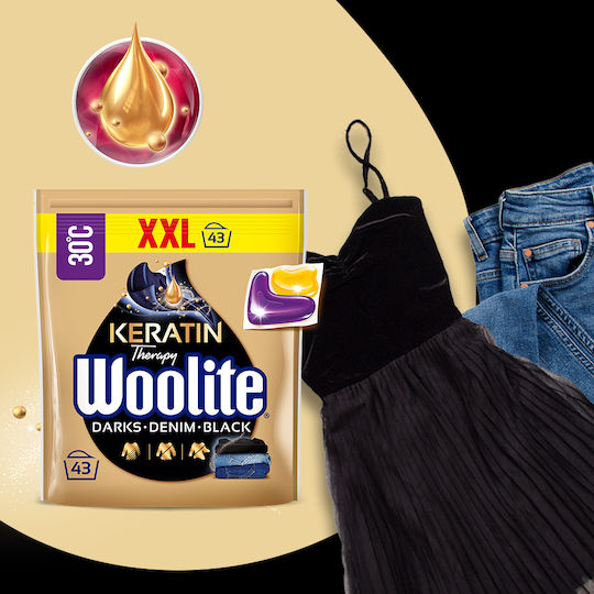 Woolite Keratin Therapy Detergent for Black Clothes (43 Capsules)