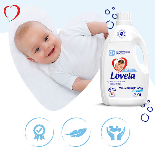 Lovela Βρεφικό Υγρό Απορρυπαντικό για Λευκά Ρούχα 2.9lt