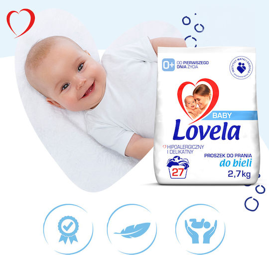 Lovela Бебешки Перилен препарат на прах за Бял & Чувствителен дрехи 2.7кг