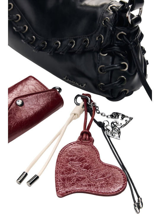 Galaxy Zarauz Set Gestrickte Schwarze Damen-Schultertasche