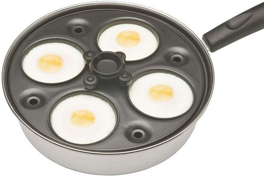 Kitchen Craft Τηγάνι από Ανθρακούχο Χάλυβα με Καπάκι με Αντικολλητική Επίστρωση 21cm