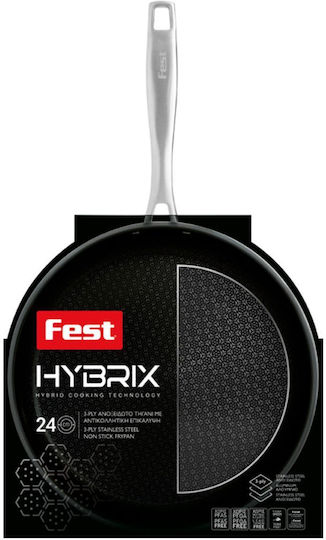 Fest Тиган от Неръждаема Стомана с Незалепващо Покритие 24cm