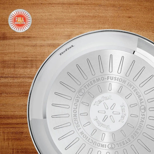Tefal Duetto Τηγάνι από Ανοξείδωτο Ατσάλι 28cm