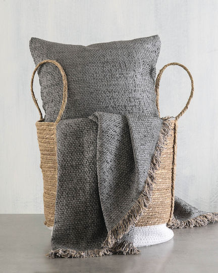 Rythmos Rowen Four-Seater Sofa Throw 2 Sides Chenille 180x330cm Gray