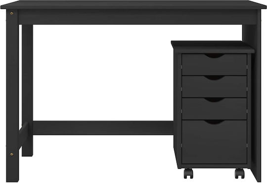 Schreibtisch Aus Massivholz Grau 112x50x75cm