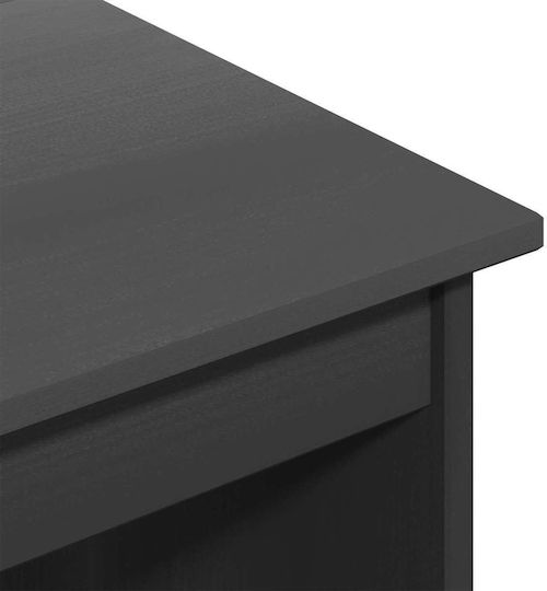 Бюро от Масивно Дърво Сиво с LED и USB Портове 75x50x112см
