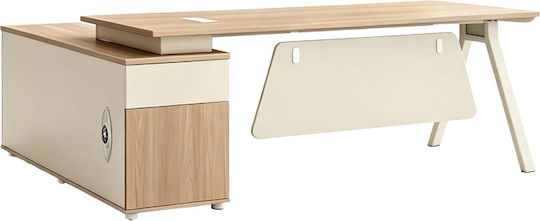 Meeting Table Wooden Oak-Beige 180x80x75cm