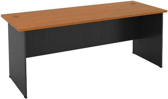 Professionelles Büro Holz Grey / Cherry 180x70x74cm