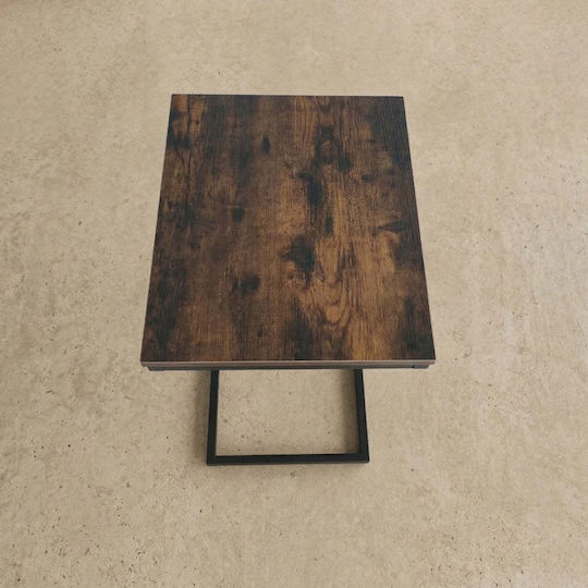 Masă Laterală Rectangulară Din Lemn Cu Mecanism De Ridicare Maro L67xL67xÎ67cm