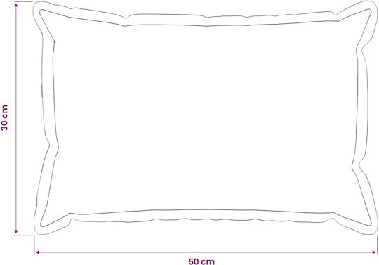 vidaXL Μαξιλάρι Καναπέ Houten Μαύρο 30x50εκ.