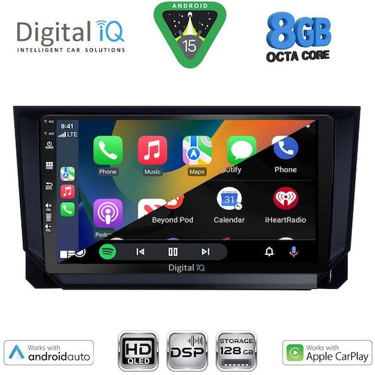 Digital IQ Автомобилна Аудио Система За Seat Arona / Ibiza 2018-2026 Bluetooth USB Вграден Wi-Fi GPS Apple CarPlay Android Auto С 9" Touch Screen