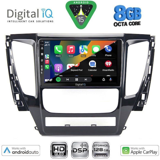 Digital IQ Автомобилна Аудио Система за Mitsubishi Pajero 2013-2020 (Bluetooth/USB/Вграден Wi-Fi/GPS/Apple CarPlay/Android Auto) с Touch Screen 9"