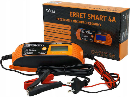 Wittz Erret Smart Batterieladegerät für Auto & Motorrad 6/12V