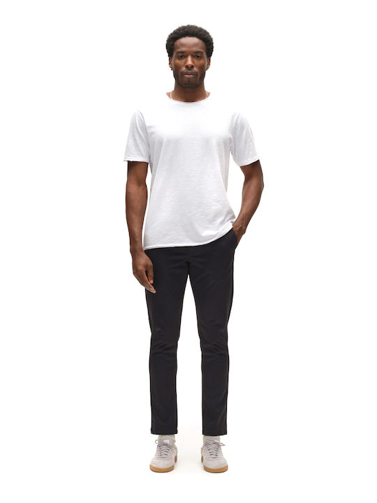 Men's Chino Trousers Elastic Regular Fit Black- Blue