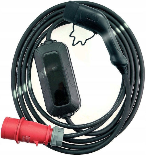 Platinet PPC7M11 Преносим Трифазен Зарядно Устройство 11kW с Вграден Кабел 7m Type 2