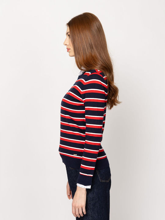 Damen Bluse Gestreift Tricolor