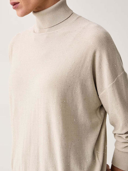 Women's Blouse Turtleneck Grey