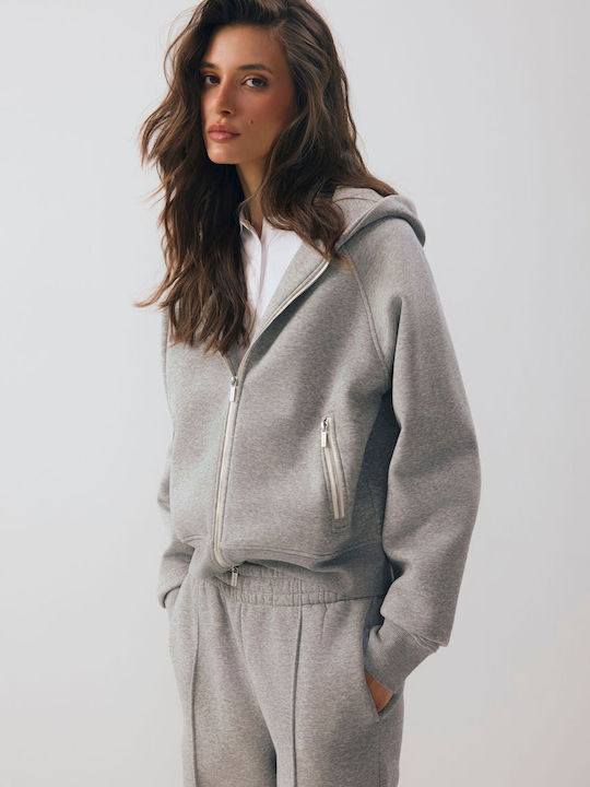 Kitis Long Women's Sweatshirt Hooded Grey