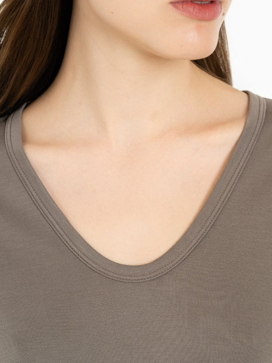 Women's Blouse Long Sleeve with V-Neck Puro