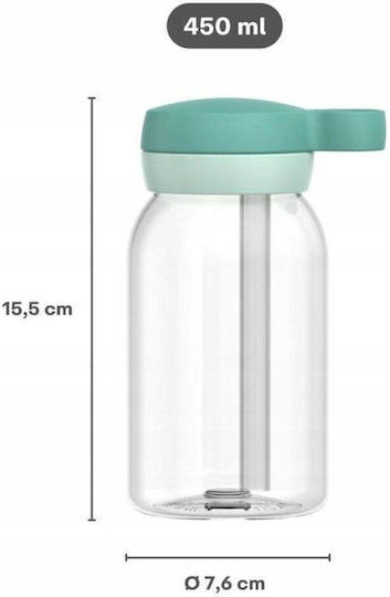 U-Grow Sticlă Pentru Copii Din Plastic Peppa Pig Cu Pai Antivărsare Peppa Pig 450ml