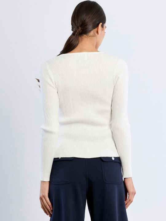 Women's Ecru Sweater LAL731EH-Offwhite