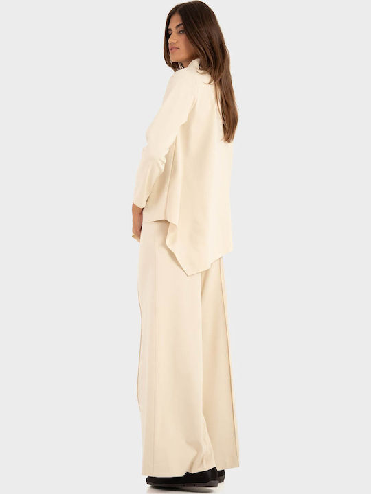Damenbluse Hellbeige