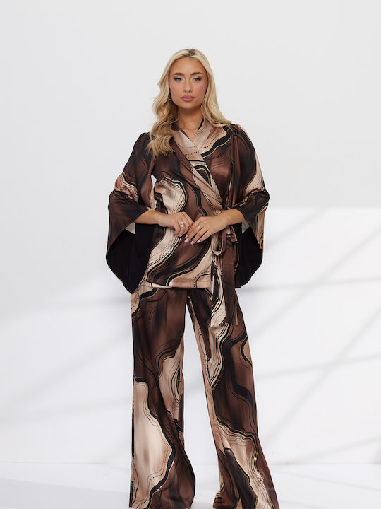 Women's Brown Set with Trousers AM104_016