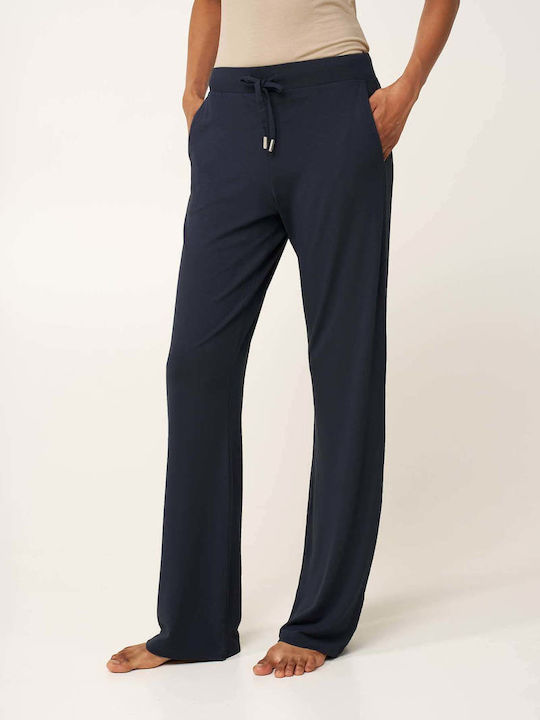 Women's Fabric Trousers with Elastic Green