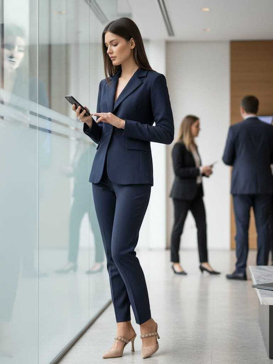 Women's Blue Suit in Slim Fit